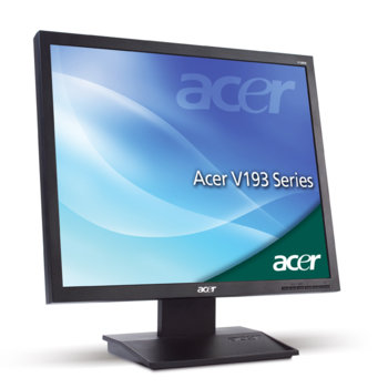 Монитор 19" (~47 cm) Acer V193Bb, 5ms 10000:1 250cd/m2 TCO'03, черен, 3г. | JAR Computers 19" (~47 cm) Acer V193Bb