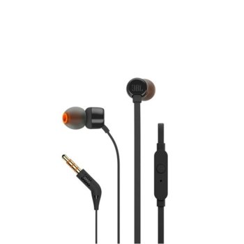 Слушалки JBL T110, микрофон, тип "тапи", черни | JAR Computers JBL T110 BK