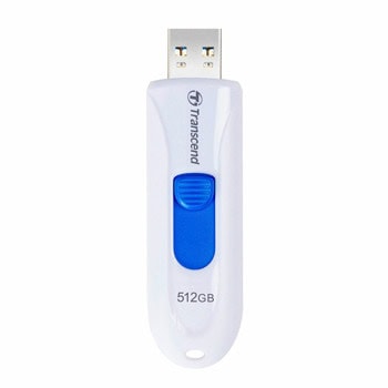 Памет 512GB USB Flash Drive, Transcend JetFlash 790, USB 3.1 Gen 1, бяла | JAR Computers Transcend 512GB JetFlash 790 White TS512GJF790W