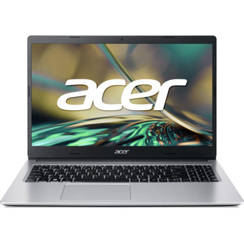 Лаптоп Acer Aspire 3 A315-43 (NX.K7UEX.006_16GB)(сребрист), шестядрен AMD Ryzen 5 5500U 2.1/4.0GHz, 15.6" (39.62 cm) Full HD IPS LED Backlit Anti-Glare Display, (HDMI), 16GB DDR4, 512GB SSD, Free DOS image