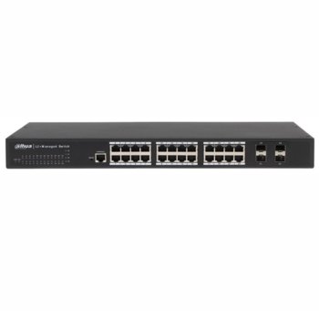 Суич Dahua PFS5424-24T, 35.7Mpps, 20GE+4GE SFP(combo), L2+, Web, SNMP, CLI | JAR Computers Dahua PFS5424-24T, 20GE+4GE SFP(combo), L2+