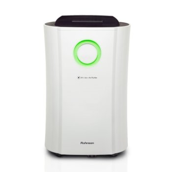 Обезвлажнител Rohnson R-9190, 4-степенно въздушно пречистване, за помещения до 120 m2, Touch контролен панел, 240 W, бял | JAR Computers Rohnson R-9190