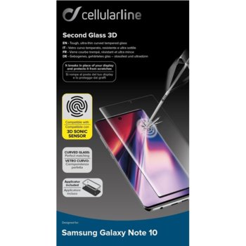 Cellular Line Tempered Glass for Galaxy Note 10