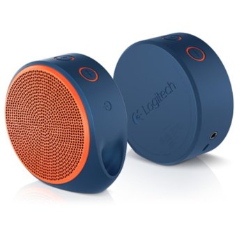 Тонколона Logitech X100, 1.0, 1.5W, Bluetooth, оранжев | JAR Computers Logitech X100 Mobile Speaker - Orange - BT
