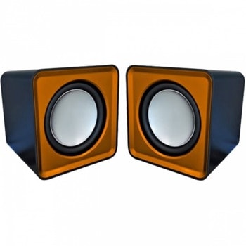 Тонколони Omega OG01 Orange, 2.0, 6W RMS( 2x 3W RMS), USB, оранжеви, компактни | JAR Computers Omega OG01 orange 37504