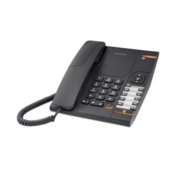Стационарен телефон Alcatel Temporis 380, функция "свободни ръце", бутон "mute", монтаж на стена, черен image
