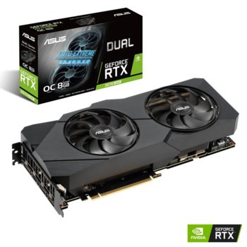 Видео карта GF RTX 2070 SUPER OC, 8GB, Asus DUAL-RTX2070S-O8G-EVO, GDDR6, 256bit, Display Port, HDMI | JAR Computers Видео карта DUAL-RTX2070S-O8G-EVO