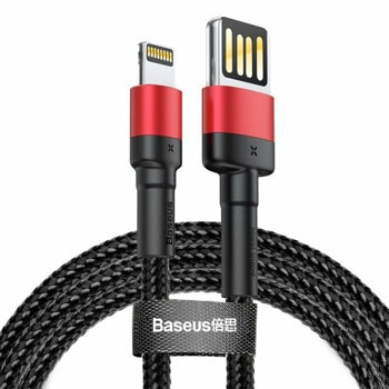 Кабел Baseus Cafule, от USB A(м) към Lightning(м), 1m, черен | JAR Computers baseus cafule 1m black