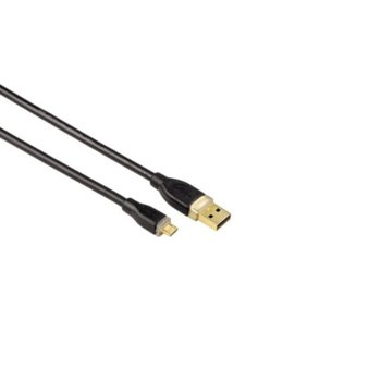 Кабел Hama 78490, USB A(м) към USB Micro B(м), 0.75m, черен | JAR Computers Hama 78490 USB A(м) към USB Micro B(м) 0.75m