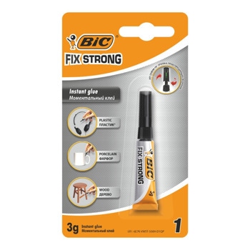 Секундно лепило BIC Fix Strong, 3гр. | JAR Computers Секундно лепило BIC Fix Strong 3гр.