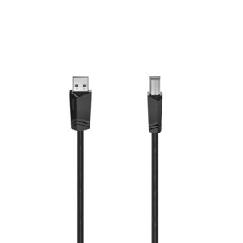 Кабел Hama 200602, от USB-A(м) към USB-B(м), 1.5m, черен | JAR Computers Кабел Hama 200602