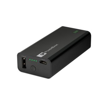 Външна батерия/power bank GP 1C05A, 5200mAh, черна | JAR Computers GP 1C05A Power Bank Black