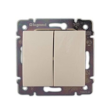 Девиаторен - двоен ключ Legrand Valena, крем | JAR Computers Legrand 774308