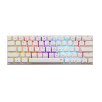 Клавиатура White Shark WAKIZASHI 2, механична, сини суичове, гейминг, RGB подсветка, бяла, USB | JAR Computers White Shark WAKIZASHI 2 White Blue switches