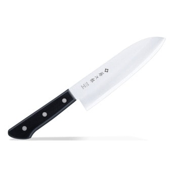 Кухненски нож Tojiro Basic Santoku, 17 см, неръждаема стомана, 3-пластово острие, черен | JAR Computers Кухненски нож Tojiro Basic Santoku F-316