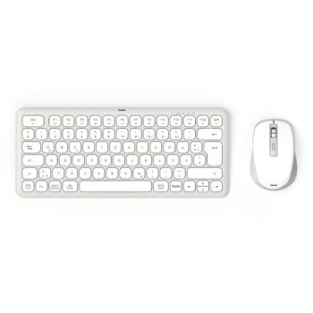 Комплект клавиатура и мишка Hama WKM-500, безжични, 1600dpi, Bluetooth, USB, Кирилизирана, бели | JAR Computers HAMA WKM-500 173062
