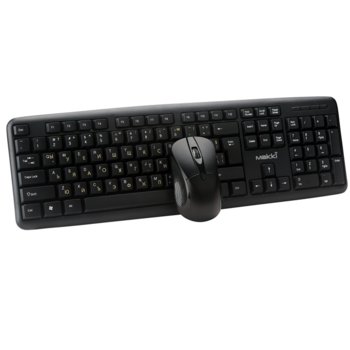 Комплект клавиатура и мишка Makki MAKKI-KM-003, кирилизирана клавиатура, Super Silent Technology, 1000 dpi, USB, черни image