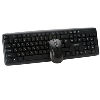 Комплект клавиатура и мишка Makki MAKKI-KM-003, кирилизирана клавиатура, Super Silent Technology, 1000 dpi, USB, черни | JAR Computers Makki БДС клавиатура и мишка MAKKI-KM-003
