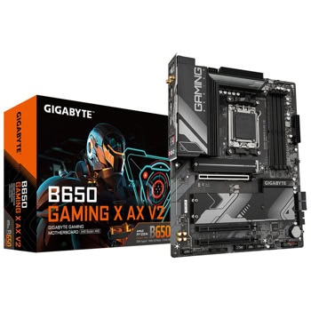 Дънна платка Gigabyte B650 GAMING X AX V2, B650, AM5, DDR5, PCI-E 4.0 (DP&HDMI), 4x SATA 6Gb/s, 3x M.2, 1x USB 3.2 Gen 2 Type-C, 1x USB 3.2 Gen 2, 2.5GbE LAN, Wi-Fi 6E, Bluetooth, ATX | JAR Computers Gigabyte B650 GAMING X AX V2