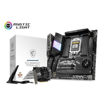 Дънна платка MSI CREATOR TRX40, sTRX4, DDR4, 6x SATA 6Gb/s, 3x M.2 slot, USB 3.1 Gen2 Type-C, 5x USB 3.1 Gen2 Type A, 4x USB 3.1 Gen1 Type A, E-ATX | JAR Computers MSI CREATOR TRX40