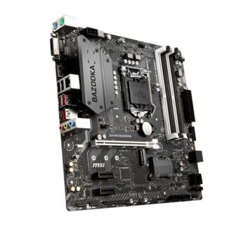 Дънна платка MSI B360M Bazooka, B360, LGA1151, DDR4, PCI-E(HDMI/DVI), 6x SATA3, 1 x USB 3.1 Gen 1 (Type-C), 1 x M.2 connector, Micro-ATX | JAR Computers MSI B360M Bazooka