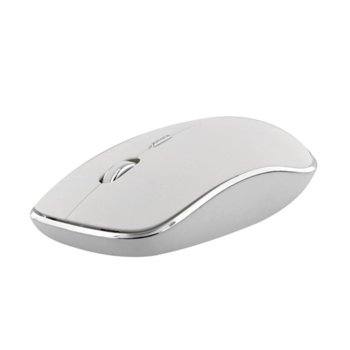 Мишка TnB Rubby, оптична (1600 dpi), безжична (2.4GHz), USB, бяла | JAR Computers TnB Rubby White/Silver MWRUBBY1
