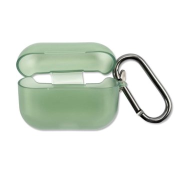 Калъф за слушалки 4Smarts Soft Cover Invisible Slim 4S467818, за Apple AirPods Pro, силиконов, прозрачен-зелен | JAR Computers 4Smarts Soft Cover Invisible Slim 4S467818