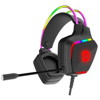 Слушалки Canyon Darkless CND-SGHS9A, микрофон, AUX, гейминг, RGB подсветка, черни | JAR Computers Canyon Darkless CND-SGHS9A