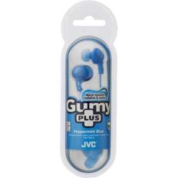 JVC HAFX5BE Gumy Plus Headphones blue