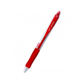 Химикалка UNI SN-100(07), червен цвят на писане, 0.7, прозрачна, цената е за 1бр. (продава се в опаковка от 12 бр.) | JAR Computers UNI SN-100(07), Red