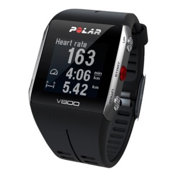 Смарт часовник Polar V800 + Heart rate sensor, GPS, Mac OS X 10.6, OS X 10.7, OS X 10.8 (или по-нова), PC Windows XP, Windows 7, Windows 8, (или по-нова), черен | JAR Computers Polar Watch V800 Heart Rate Sensor 26186