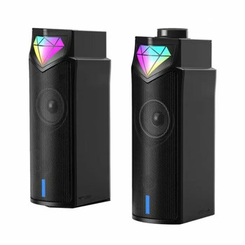 Тонколони Onikuma L1, 2.0, 10W RMS (5W + 5W), Jack 3.5mm, черни, RGB подсветка | JAR Computers Тонколони Onikuma L1