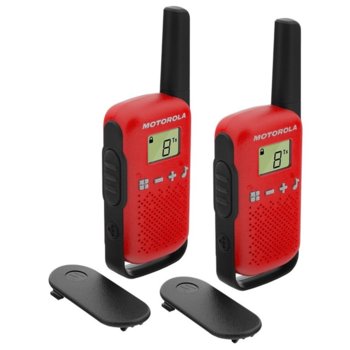 Радиостанции Motorola Talkabout T42 PMR, PMR446, 16 канала, до 4 km, лесно сдвояване, червени image