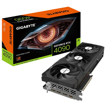 Видео карта Nvidia GF RTX 4090, 24GB. Gigabyte Windforce V2 (rev 1.0), PCI-E 4.0, GDDR6X, 384-bit, DisplayPort, HDMI | JAR Computers Gigabyte GF RTX 4090 WINDFORCE V2 (rev. 1.0)