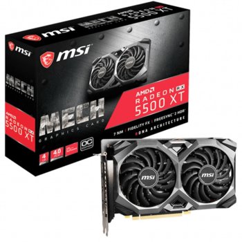 Видео карта AMD Radeon RX 5500 XT, 4GB, MSI Mech OC, PCI-E 4.0, GDDR6, 128bit, DisplayPort, HDMI | JAR Computers MSI RX 5500 XT Mech 4G OC