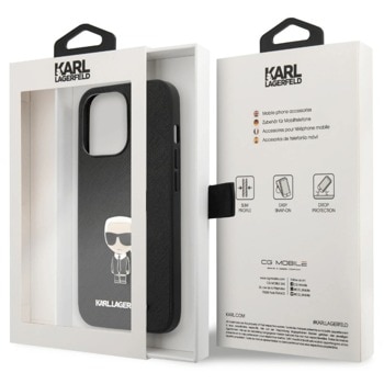 Karl Lagerfeld Ikonik Saffiano Leather Case