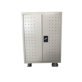 Универсален шкаф Estillo LP-1224, съхранение и зареждане на до 24 лаптопа/таблета, стомана, ключалка, 2x вентилатора за охлаждане, мобилен image