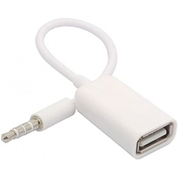 Преходник Digital One SP01012, от AUX(м) към USB Type-A(ж), бял | JAR Computers Digital One SP01012