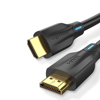 Кабел Vention AANBF, от HDMI 2.1(м) към HDMI 2.1(м), 1m, dynamic HDR, черен | JAR Computers кабел vention hdmi 2.1(м) to hdmi 2.1(м) 1m AANBF
