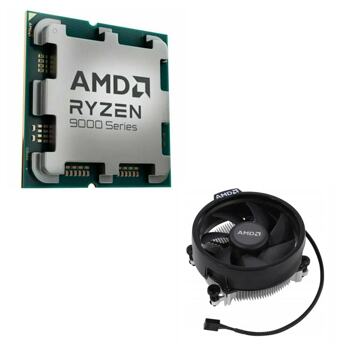 Процесор AMD Ryzen 5 9600, шестядрен (3.8/5.2GHz, 32MB Cache, 2.2GHz графична честота, AM5), MPK, с охлаждане | JAR Computers AMD Ryzen 5 9600 MPK 100-100000718MPK