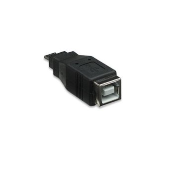 Преходник Manhattan 308687, от USB B(ж) към USB Micro A(м), черен | JAR Computers Manhattan 308687 USB B(ж) към USB Micro A(м)