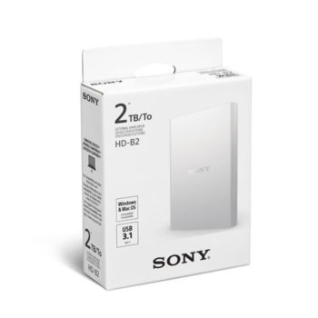 Sony External HDD 2TB White HD-B2WEU