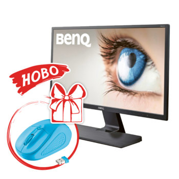 Benq GW2270HM + Primo Wireless Mouse Neon Blue