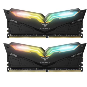 Памет 16GB (2X 8GB) DDR4 3600MT/s, Team Group T-Force Night Hawk RGB TF1D416G3600HC18EDC01, 1.35V | JAR Computers TeamGroup T-Force Night Hawk TF1D416G3600HC18EDC01