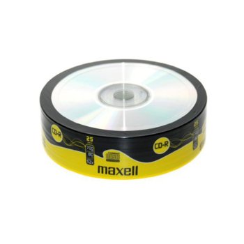 Оптичен носител CD-R media 700MB, Maxell, 25бр. | JAR Computers Maxell CD-R 700MB ML-DC-CDR80-25