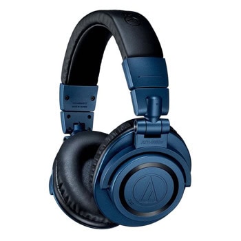 Слушалки Audio-Technica ATH-M50xBT2, жични/безжични, микрофон, Bluetooth, 3.5mm жак, 15 - 28 000 Hz честотен диапазон, 45mm драйвери, до 50 часа време на работа, сини | JAR Computers Слушалки Audio-Technica ATH-M50XBT2DS