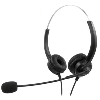 Слушалки MediaRange MROS304, микрофон, USB, черни | JAR Computers MediaRange MROS304