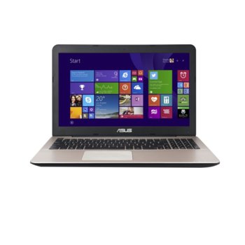 Лаптоп 15.6" (39.62 cm) Asus F555LN-XX043D, златист, двуядрен Intel® Core™ i3 4010U 1.7 GHz, HD LED Display & nVidia GeForce 840M 2GB  (HDMI), 4GB, 1TB HDD, 2x USB3.0, Free DOS, 2.3kg 2г. гаранция | JAR Computers 15.6 Asus F555LN-XX043D