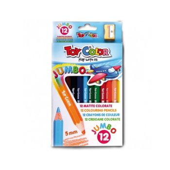 Цветни моливи Toy Color Jumbo 12 броя
