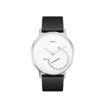 Смарт часовник Nokia Steel Smartwatch, Bluetooth 4.0, черен/бял | JAR Computers Nokia Steel Smartwatch Black White